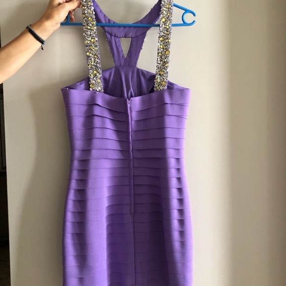 SHERRI HILL PURPLE DRESS EVENING PROM - Picture 10 of 11